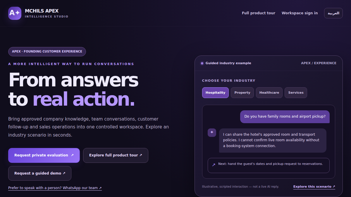 MCHILS APEX AI — The next step in every conversation